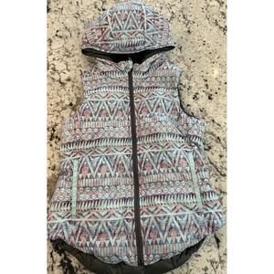 Ivivva Lululemon‎ sz 12 down hooded puffer vest reversible